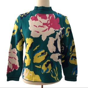 ANTHRO MONOGRAM Laine Floral Pullover Sweater